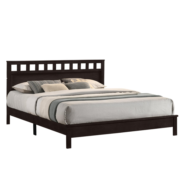 PISCES Queen Q PANEL BED-HB/FB/RAILS-MERLOT