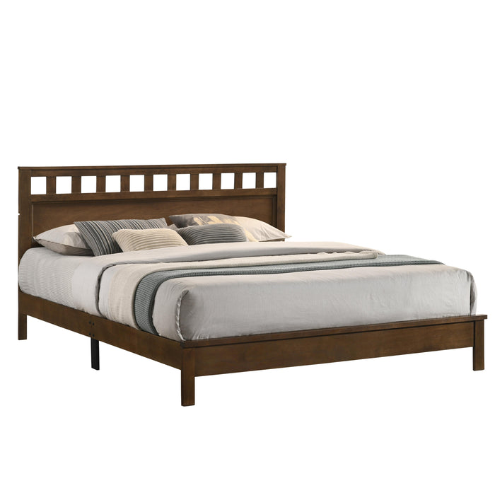 PISCES Queen Q PANEL BED-HB/FB/RAILS-NATURAL