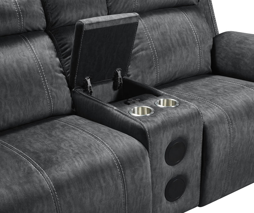 TANGO CONSOLE LOVESEAT W/SPEAKER-SHADOW - Furniture Stars (Chicago, IL)