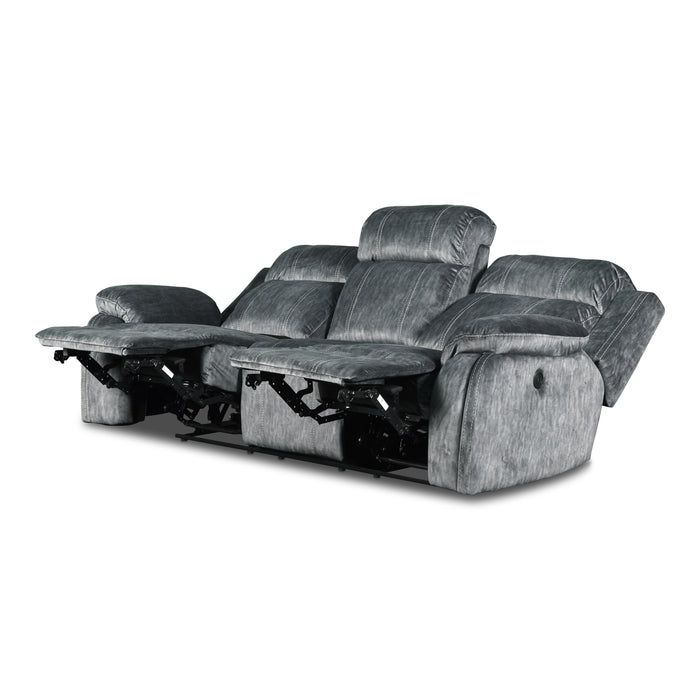 TANGO DUAL RECLINER SOFA W/PWR FR-SHADOW - Furniture Stars (Chicago, IL)