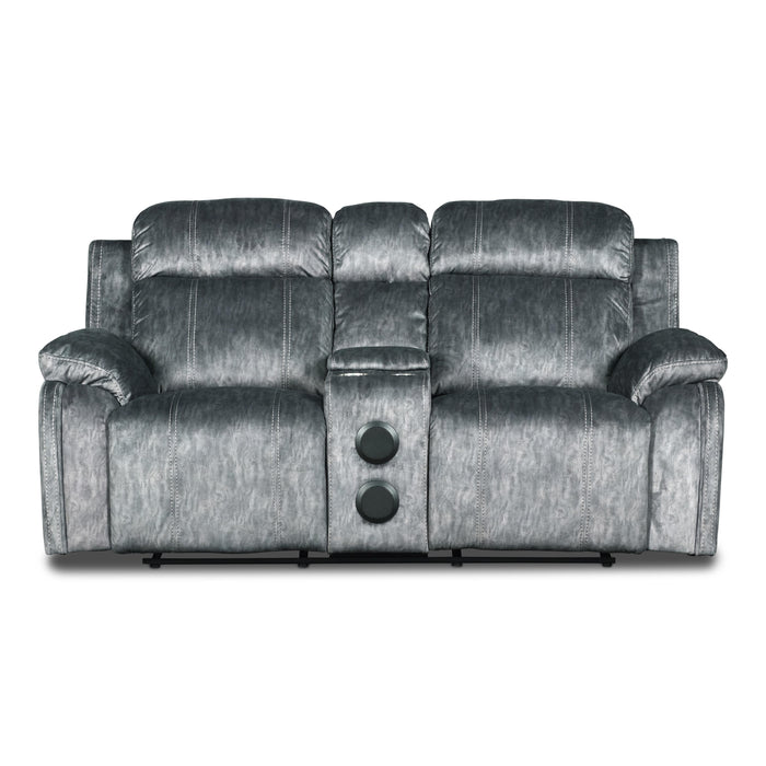 TANGO CONSOLE LOVESEAT W/SPEAKER & PWR FR-SHADOW - Furniture Stars (Chicago, IL)