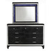 VALENTINO LIGHTED MIRROR-BLACK - Furniture Stars (Chicago, IL)