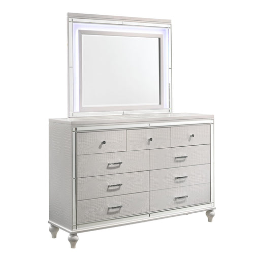 VALENTINO LIGHTED MIRROR-WHITE - Furniture Stars (Chicago, IL)