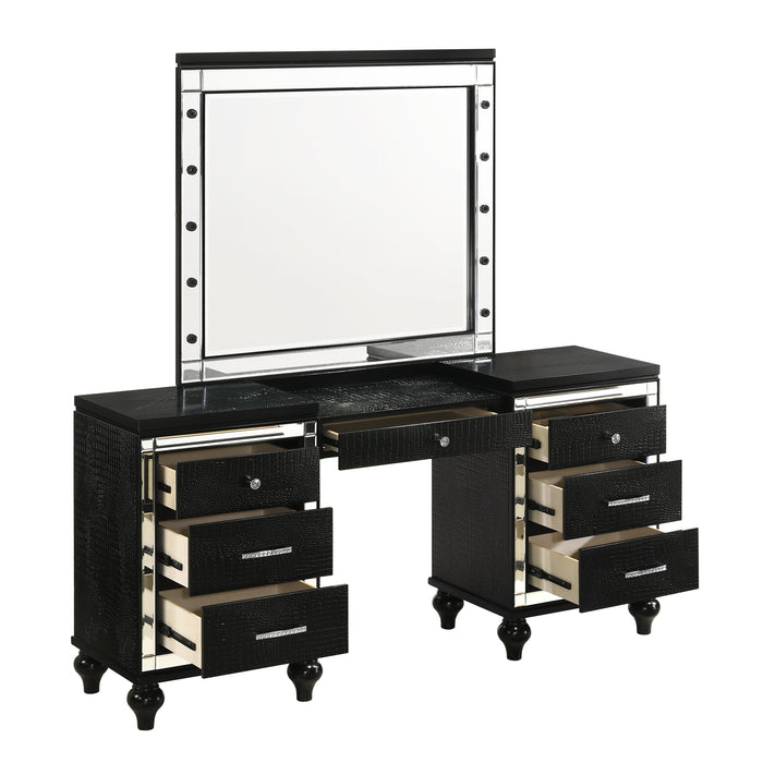 VALENTINO VANITY TABLE-BLACK - Furniture Stars (Chicago, IL)