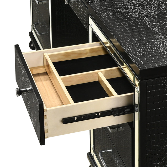VALENTINO VANITY TABLE-BLACK - Furniture Stars (Chicago, IL)