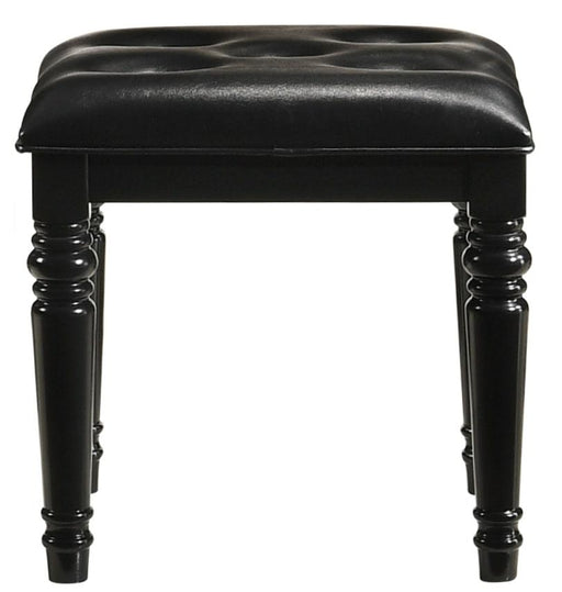 VALENTINO VANITY TABLE STOOL-BLACK - Furniture Stars (Chicago, IL)