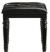 VALENTINO VANITY TABLE STOOL-BLACK - Furniture Stars (Chicago, IL)