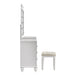 VALENTINO VANITY TABLE STOOL-WHITE - Furniture Stars (Chicago, IL)