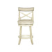 YORK 24" COUNTER STOOL-ANT WHITE W/FABRIC SEAT - Furniture Stars (Chicago, IL)