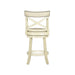 YORK 24" COUNTER STOOL-ANT WHITE W/FABRIC SEAT - Furniture Stars (Chicago, IL)