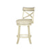 YORK 24" COUNTER STOOL-ANT WHITE W/FABRIC SEAT - Furniture Stars (Chicago, IL)