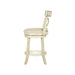 YORK 24" COUNTER STOOL-ANT WHITE W/FABRIC SEAT - Furniture Stars (Chicago, IL)