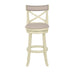 YORK 29" BAR STOOL-ANT WHITE W/FABRIC SEAT - Furniture Stars (Chicago, IL)