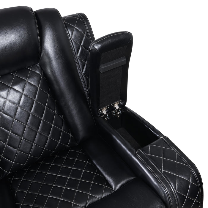 ORION SOFA  W/ PWR FR & HR-BLACK - Furniture Stars (Chicago, IL)