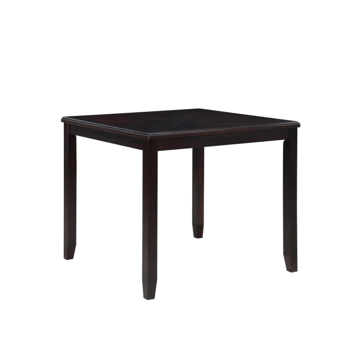 GIA 5PC 42" SQUARE  COUNTER TABLE & 4 CHAIRS-EBONY - Furniture Stars (Chicago, IL)