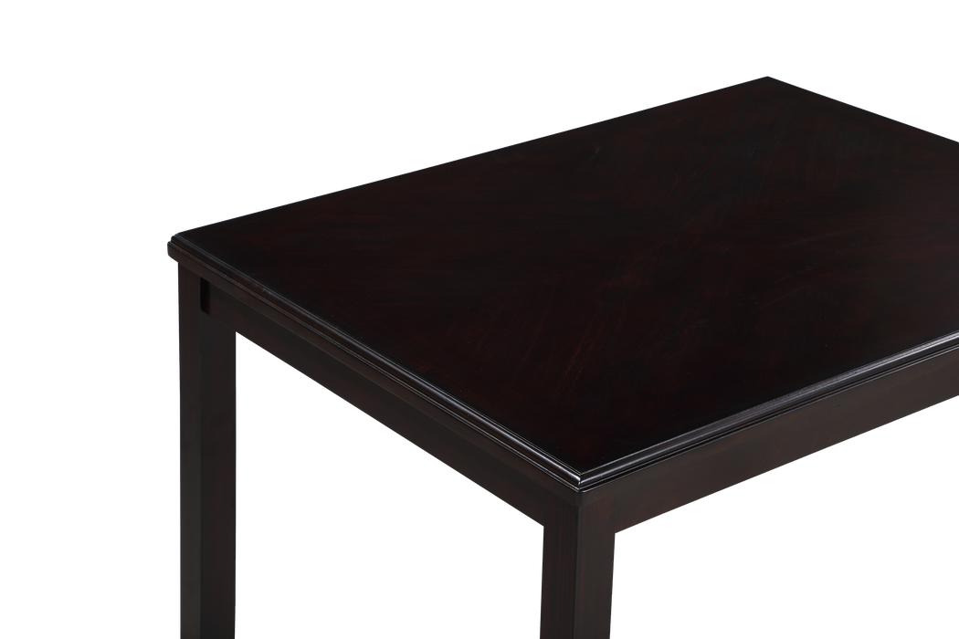 GIA 5PC 48" RECT. DINING TABLE & 4 CHAIRS-EBONY - Furniture Stars (Chicago, IL)