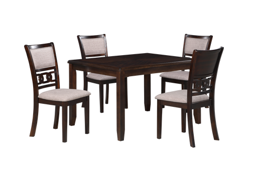 GIA 5PC 48" RECT. DINING TABLE & 4 CHAIRS-CHERRY - Furniture Stars (Chicago, IL)