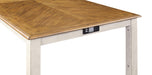 AMY  60" COUNTER TABLE+CHAIRS W/STG  (5 PC)  -2 TONE BISQUE - Furniture Stars (Chicago, IL)