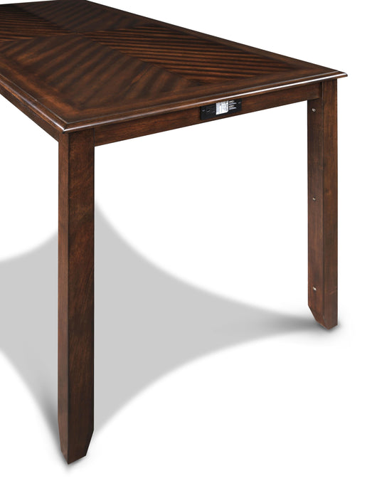 AMY  60" COUNTER TABLE+CHAIRS W/STG  (5 PC)  -CHERRY - Furniture Stars (Chicago, IL)