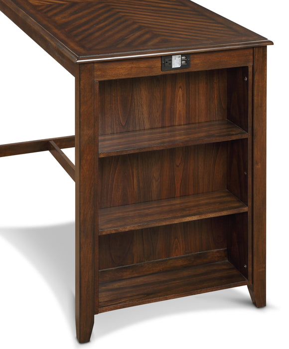 AMY  60" COUNTER TABLE+CHAIRS W/STG  (5 PC)  -CHERRY - Furniture Stars (Chicago, IL)