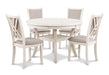 AMY 5PC ROUND DINING SET- BISQUE - Furniture Stars (Chicago, IL)