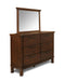 CAGNEY MIRROR - CHESTNUT - Furniture Stars (Chicago, IL)