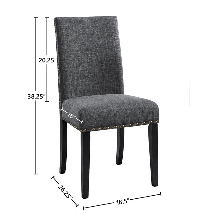 CRISPIN GRANITE GRAY DINING CHAIR- (2/Ctn) - Furniture Stars (Chicago, IL)
