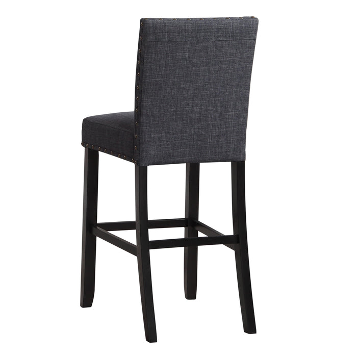 CRISPIN GRANITE GRAY BAR CHAIR- (2/Ctn) - Furniture Stars (Chicago, IL)