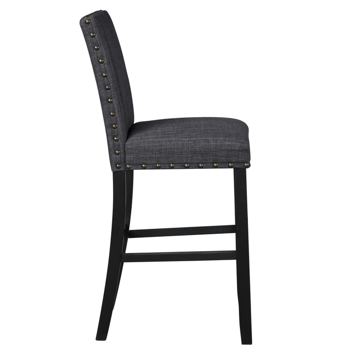 CRISPIN GRANITE GRAY BAR CHAIR- (2/Ctn) - Furniture Stars (Chicago, IL)