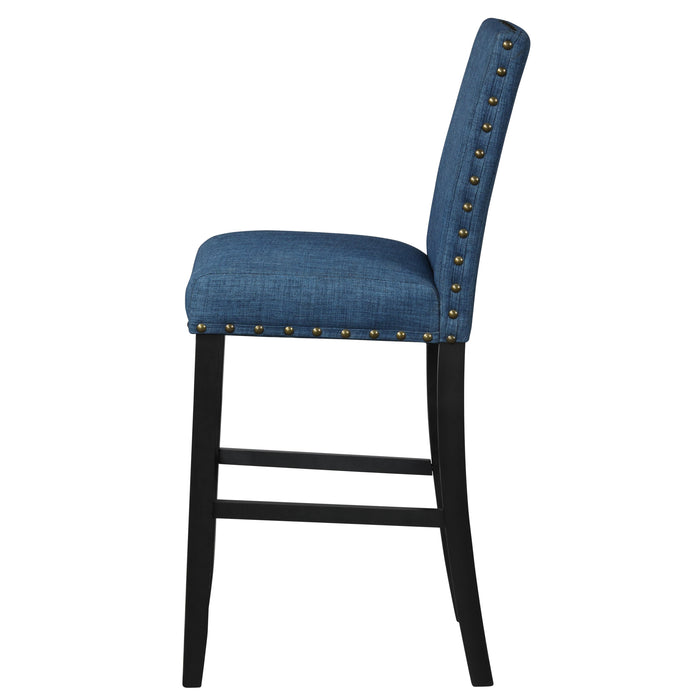 CRISPIN MARINE BLUE  BAR CHAIR- (2 /Ctn) - Furniture Stars (Chicago, IL)