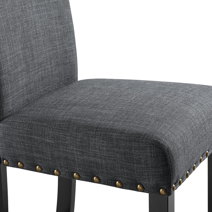 CRISPIN GRANITE GRAY BAR CHAIR- (2/Ctn) - Furniture Stars (Chicago, IL)