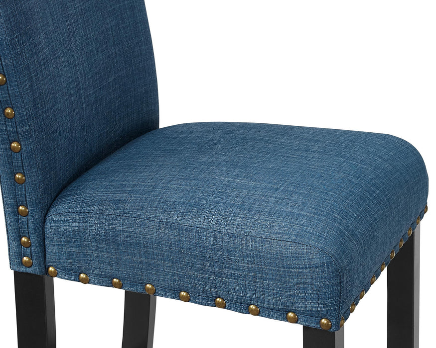 CRISPIN MARINE BLUE DINING CHAIR- (2/Ctn) - Furniture Stars (Chicago, IL)