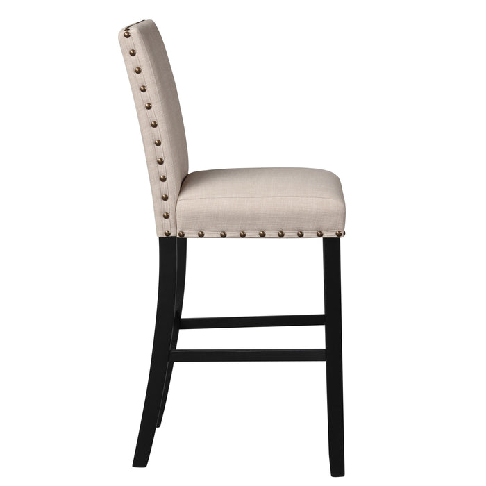 CRISPIN NATURAL BEIGE BAR CHAIR- (2/ Ctn) - Furniture Stars (Chicago, IL)