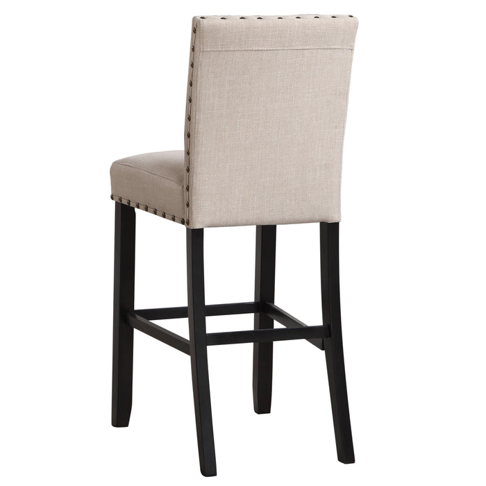 CRISPIN NATURAL BEIGE BAR CHAIR- (2/ Ctn) - Furniture Stars (Chicago, IL)