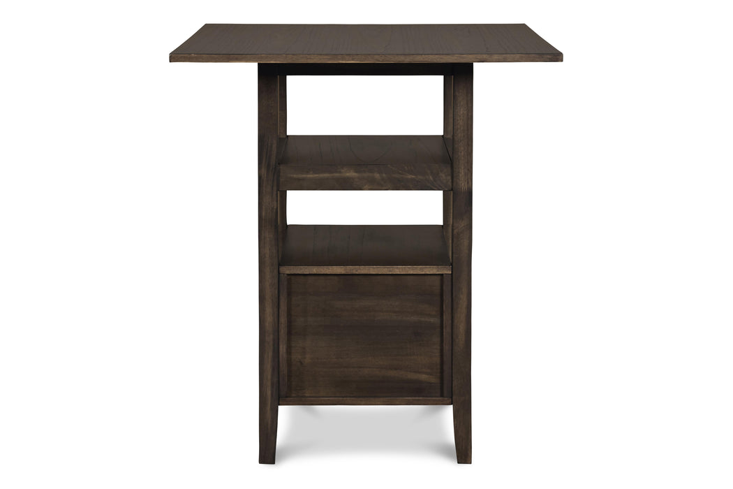 DERBY COUNTER TABLE & 4 STOOLS (SET) - CHOCOLATE - Furniture Stars (Chicago, IL)