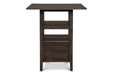 DERBY COUNTER TABLE & 4 STOOLS (SET) - CHOCOLATE - Furniture Stars (Chicago, IL)