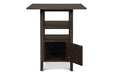 DERBY COUNTER TABLE & 4 STOOLS (SET) - CHOCOLATE - Furniture Stars (Chicago, IL)