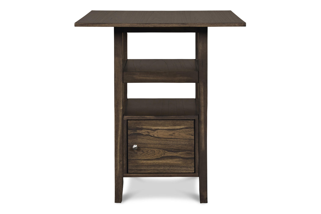 DERBY COUNTER TABLE & 4 STOOLS (SET) - CHOCOLATE - Furniture Stars (Chicago, IL)