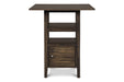 DERBY COUNTER TABLE & 4 STOOLS (SET) - CHOCOLATE - Furniture Stars (Chicago, IL)