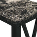 EDEN CHAIRSIDE TABLE-BLACK W/FAUX MARBLE TOP - Furniture Stars (Chicago, IL)