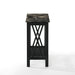 EDEN CHAIRSIDE TABLE-BLACK W/FAUX MARBLE TOP - Furniture Stars (Chicago, IL)