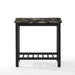 EDEN CHAIRSIDE TABLE-BLACK W/FAUX MARBLE TOP - Furniture Stars (Chicago, IL)