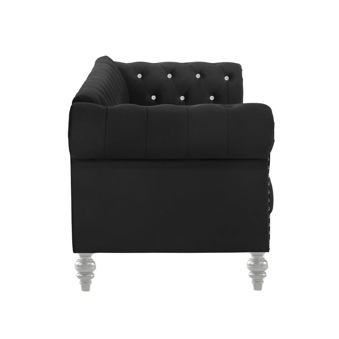 EMMA CRYSTAL SOFA-BLACK - Furniture Stars (Chicago, IL)