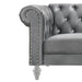 EMMA CRYSTAL SOFA-GRAY - Furniture Stars (Chicago, IL)