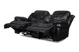 FLYNN CONSOLE LOVESEAT W/READING LIGHT, PWR FR- BLACK - Furniture Stars (Chicago, IL)
