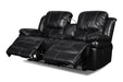 FLYNN CONSOLE LOVESEAT W/READING LIGHT, PWR FR- BLACK - Furniture Stars (Chicago, IL)