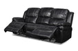 FLYNN SOFA W/BASE LIGHTING-BLACK - Furniture Stars (Chicago, IL)