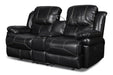 FLYNN CONSOLE LOVESEAT W/READING LIGHT, PWR FR- BLACK - Furniture Stars (Chicago, IL)
