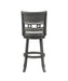 GIA 24" SWIVEL COUNTER STOOL-GRAY W/GRAY FABRIC SEAT - Furniture Stars (Chicago, IL)