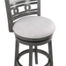 GIA 24" SWIVEL COUNTER STOOL-GRAY W/GRAY FABRIC SEAT - Furniture Stars (Chicago, IL)